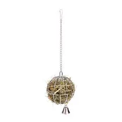 Konijnenspeelgoed snackbal met bel 1 stuks