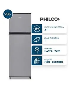 Heladera PHILCO PHCT302X 298L. Inox