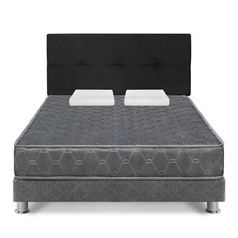 Dormitorio 2 Plazas Gris Acqua + Almohada