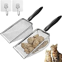 2 Pack Cat Litter Scoop with 3.8mm & 5mm M…