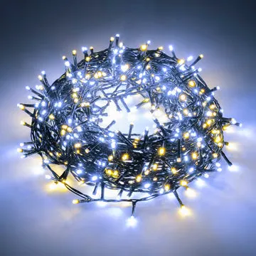 Catena Luminosa 1000 LED Bianco Caldo e Freddo 20 metri