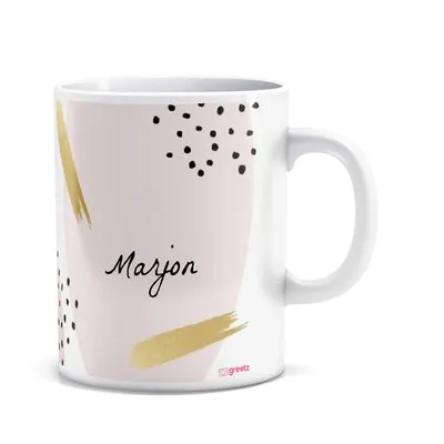 Mok | roze en goud | met eigen foto en naam