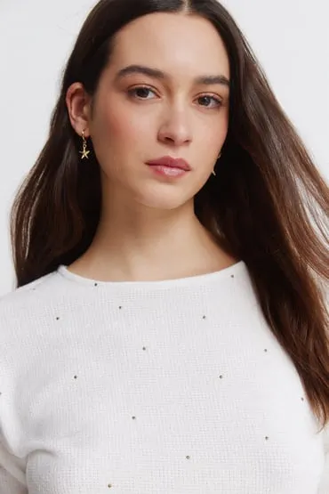 Camiseta chenilla tachas