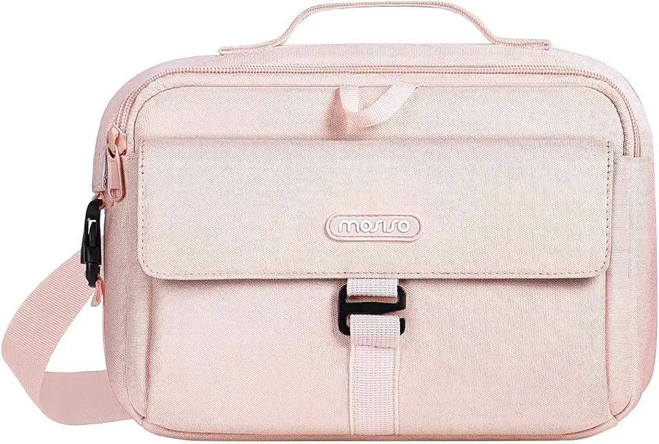 MOSISO Camera Shoulder Bag Camera Case Crossbody Sling Purse, Pink | DSLR/SLR/Mirrorless Compact Padded Photography Handbag with Rain Cover Compatible with Canon/Nikon/Sony Cameras and Lenses