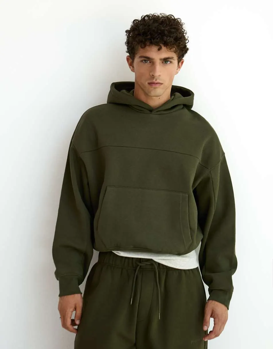 Bershka Boxyhoodie in green
