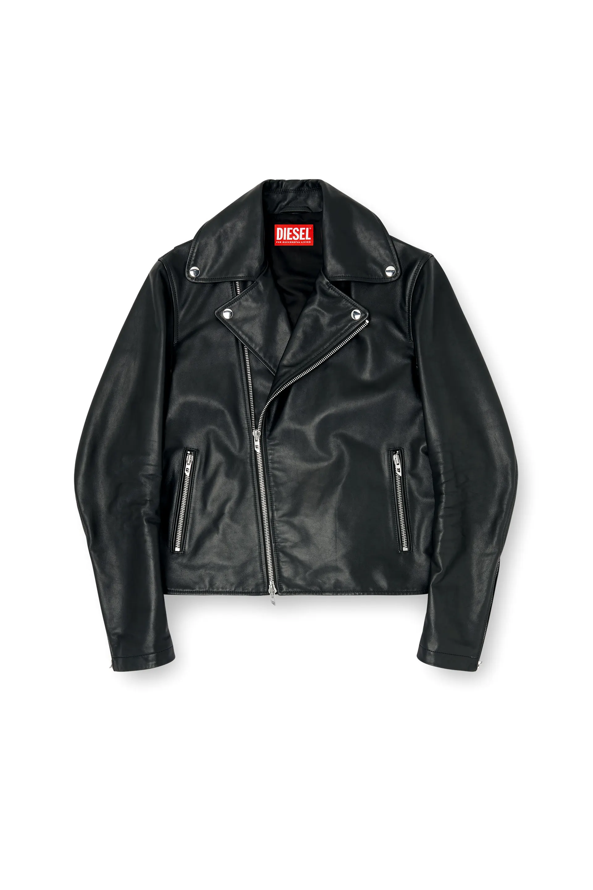 Biker jacket in waxed leather