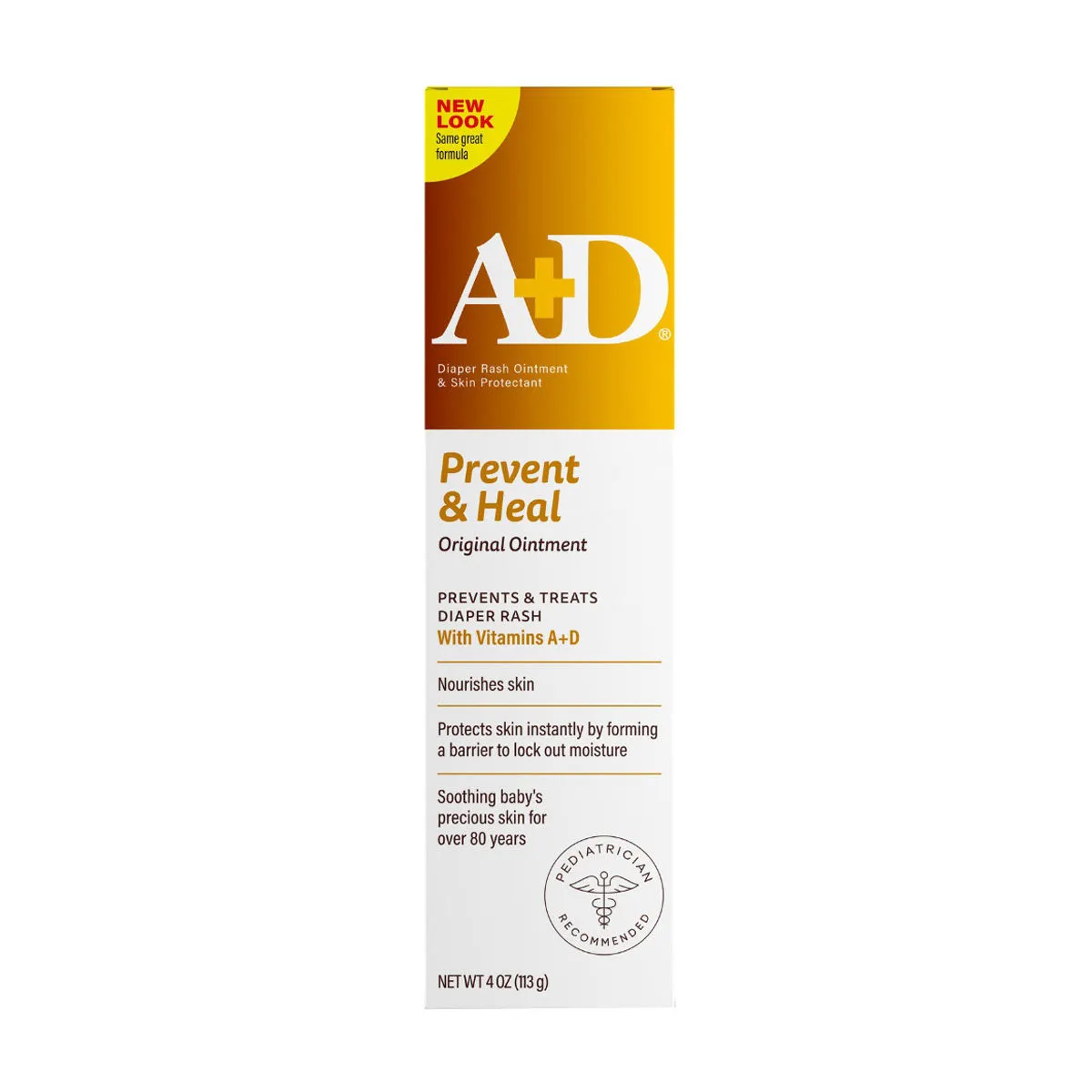 A+D Prevent + Heal Diaper Rash Ointment & Skin Protectant, 4 oz