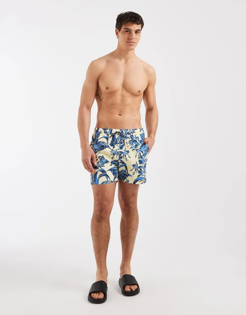 Tommy Hilfiger resort drawstring swim shorts in tropical floral