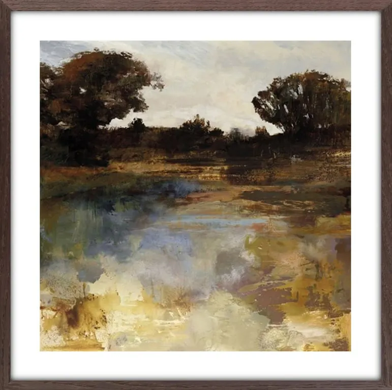 Bilde Rapturous Reverie 60 x 60 cm, m/mørk brun rustikk treramme