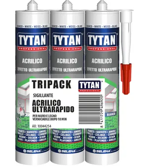 Silicone sigillante TYTAN Tripack Acrilico Ultra RAPIDO 10 minuti bianco 310 ml 3 pezzi