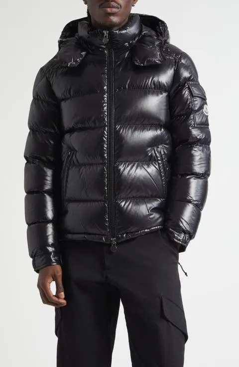 Maya Lacquered Nylon Down Jacket