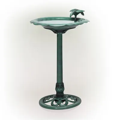 31-in H Green Plastic Complete birdbath