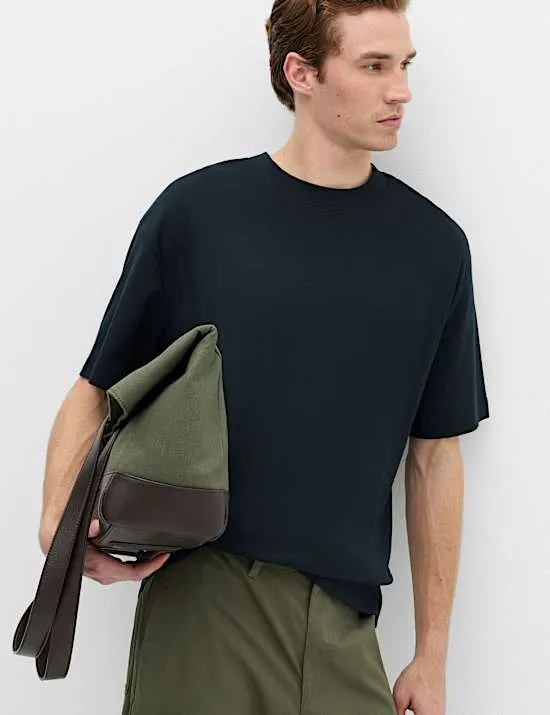 Cotton Rich Crew Neck T-Shirt with Lyocell