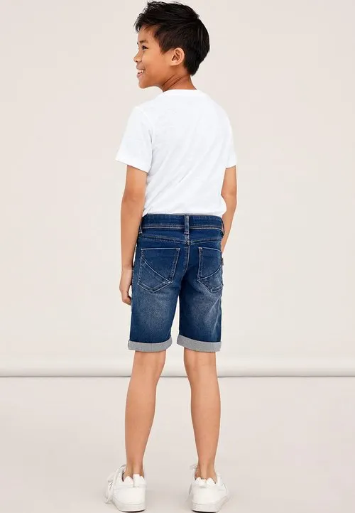 NKMSILAS SLIM - Jeansshorts - medium blue denim