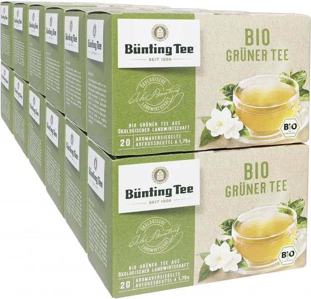 Bünting Tee Bio Grüner Tee 12 x 0,04 kg