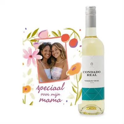 Condado Real | Verdejo Viura | Moederdag met eigen foto en tekst | 750 ml