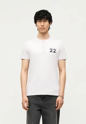 SURF LOGO HENLEY - T-shirts med print - grey