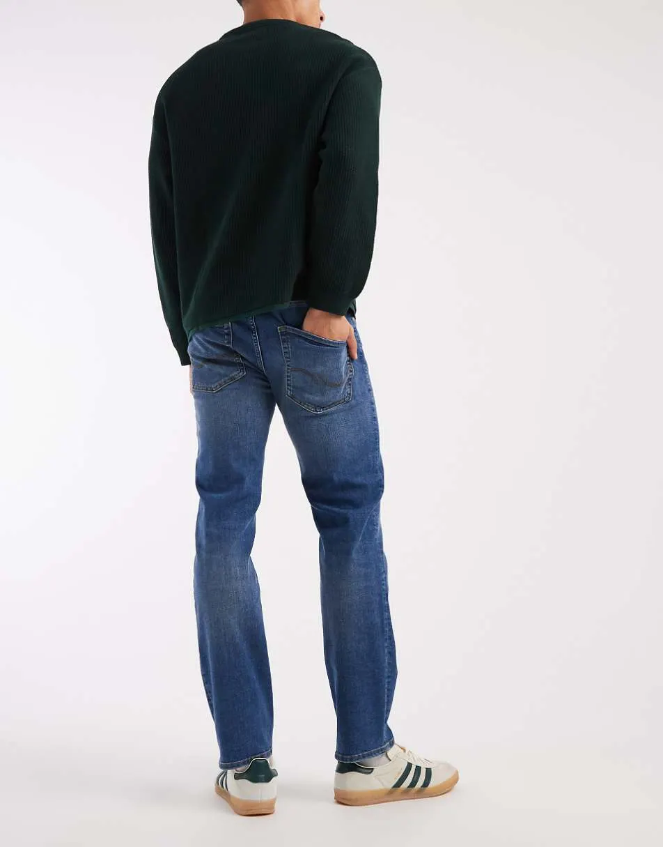 Jack & Jones Clark regular fit jeans in mid blue