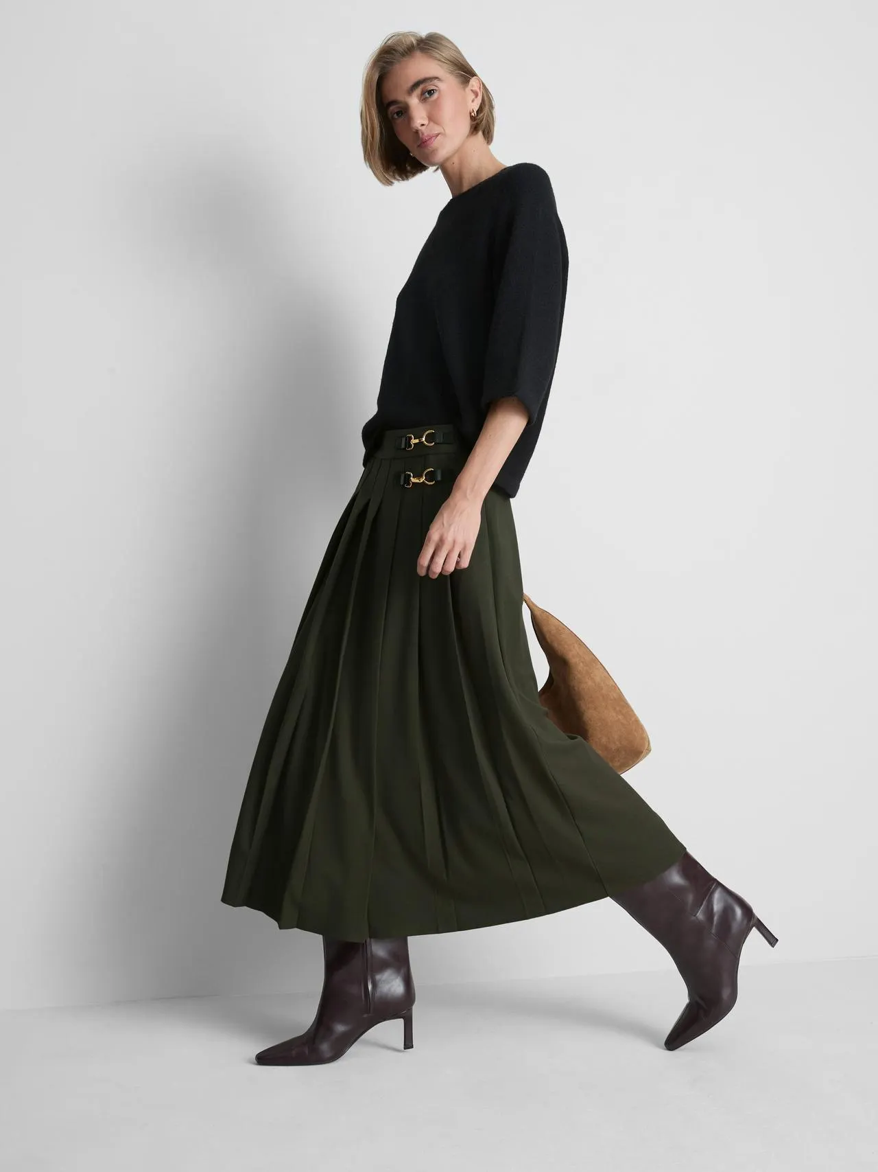 Gonna longuette plissettata stile kilt