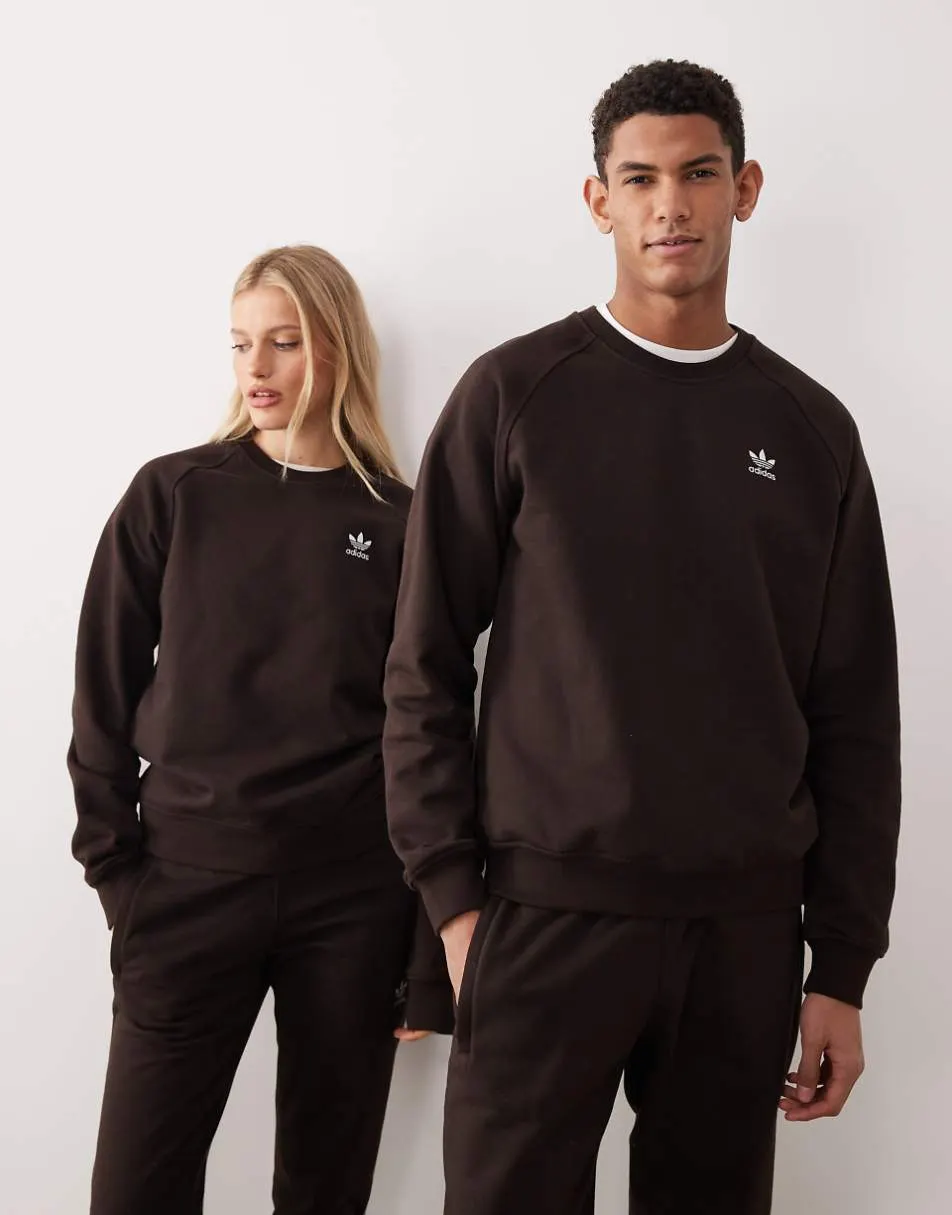 adidas Originals essential sweatshirt in brown