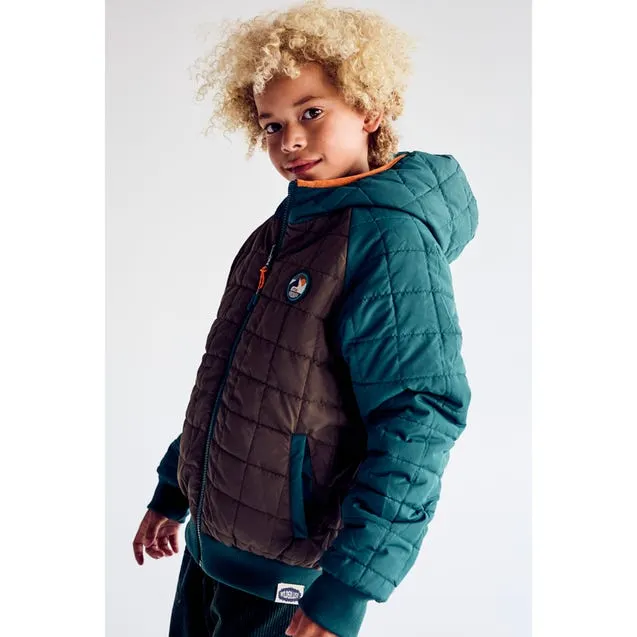 Kids omkeerbare jas met kap