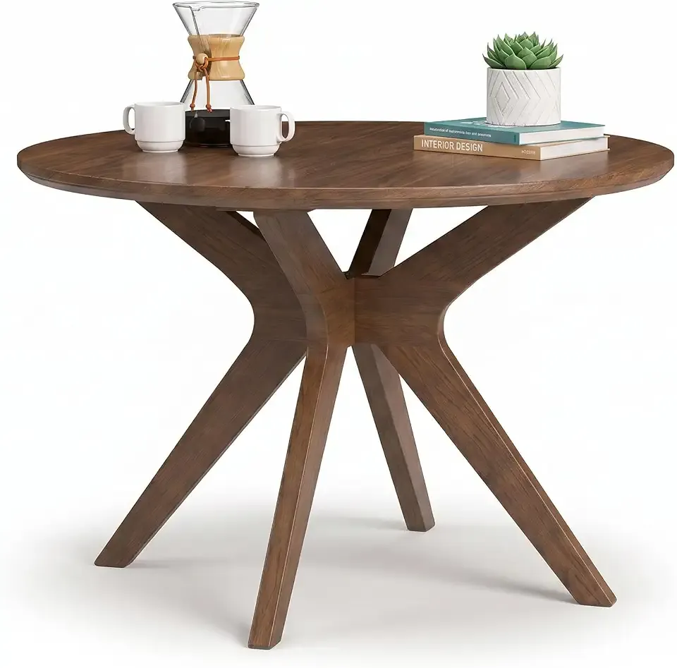 Signature Design by Ashley Lyncott Traditional Round Dining Room Table, Seats up to 4, Brown, 45" W x 29.75" H