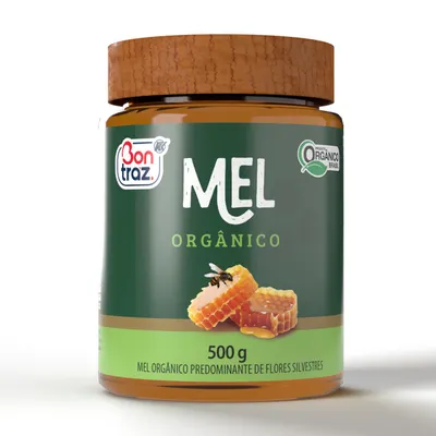 mel orgânico bontraz vidro 500g