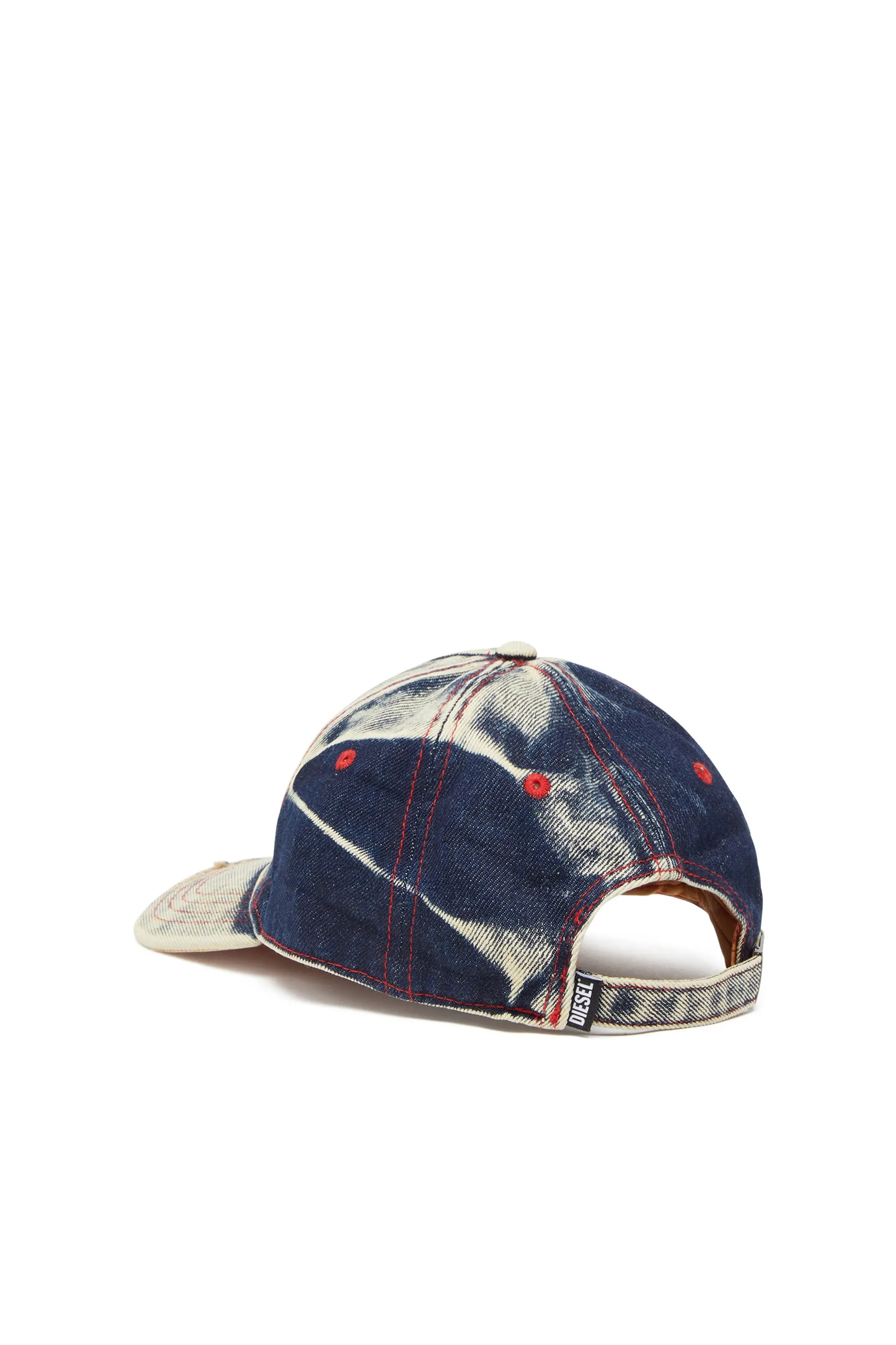 Baseball cap in treated denim