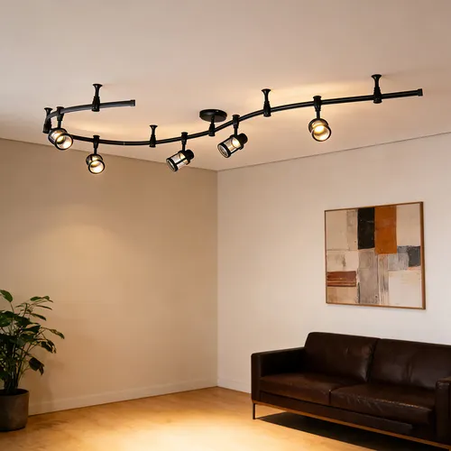 Patriot Lighting® Delon Dark Bronze 5-Light LED Flexible Track Light Set