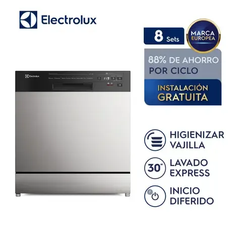Lavavajillas 8 Sets Acero Inoxidable Electrolux EHFF08E2MSBZG