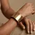 Armband in edelstaal, breed ontwerp
