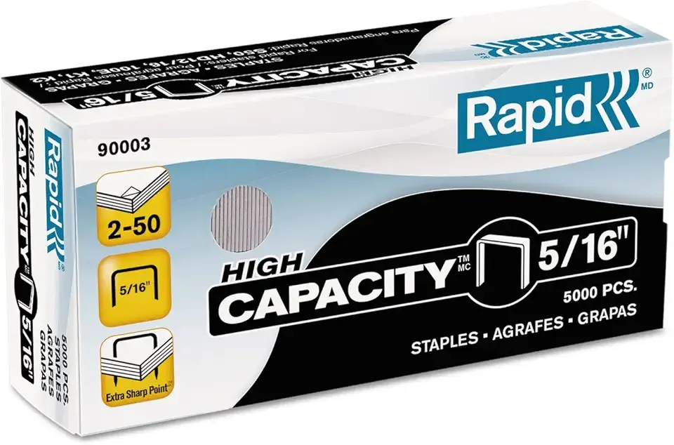 Rapid High Capacity Staples, 5/16-Inch, 5,000 Per Box (90003)