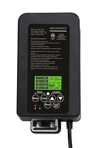 Moonrays® Black 200W Low Voltage Smart Landscape Lighting Transformer