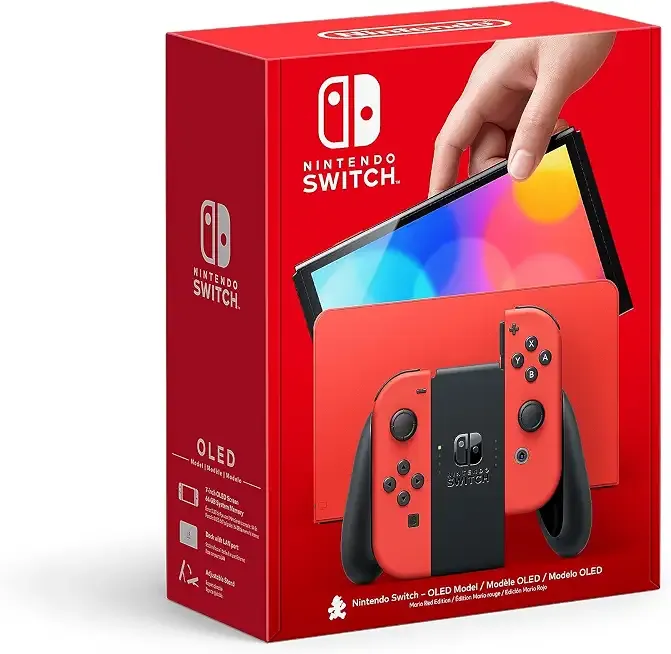 Nintendo Switch - OLED Model: Mario Red Edition (Renewed Premium)
