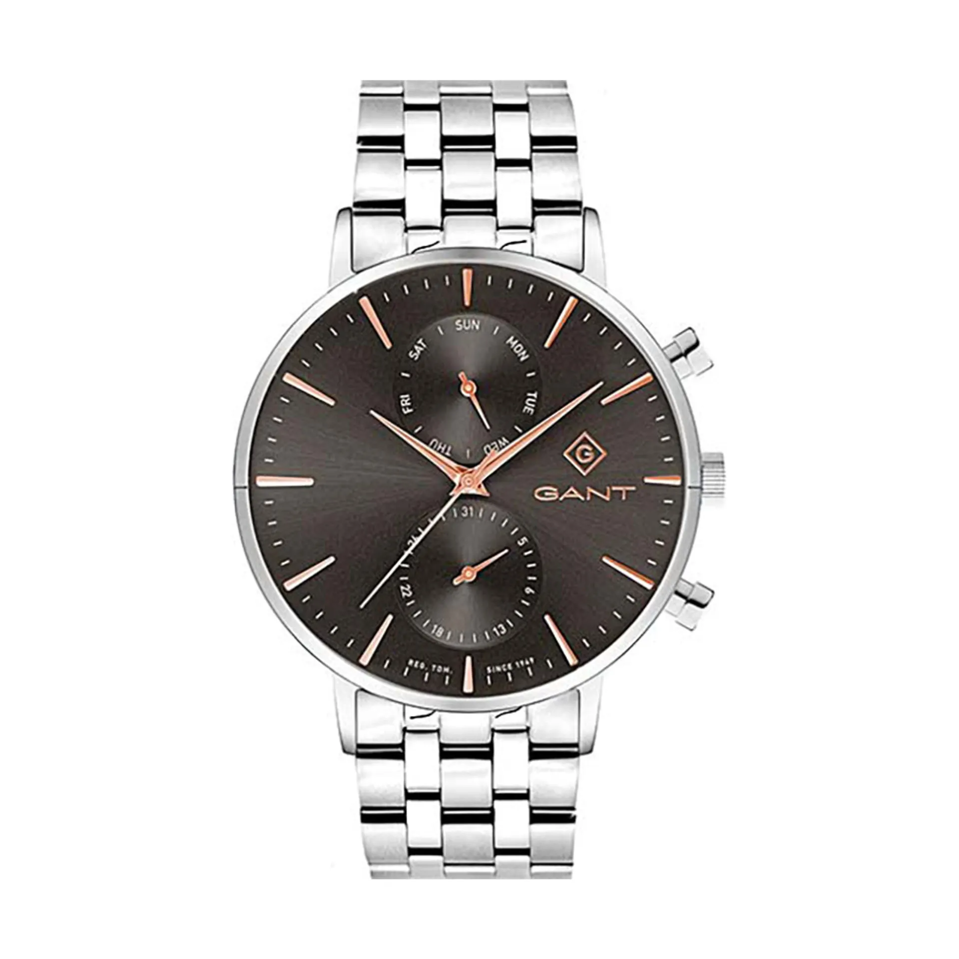Park Hill II Day-date herreklokke i stål (43,5mm)999