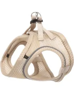 Flamingo Kattenharnas Step&Go Berta - Kattentuigje - Beige A:24-29cm B:31-35cm X 3mm Small