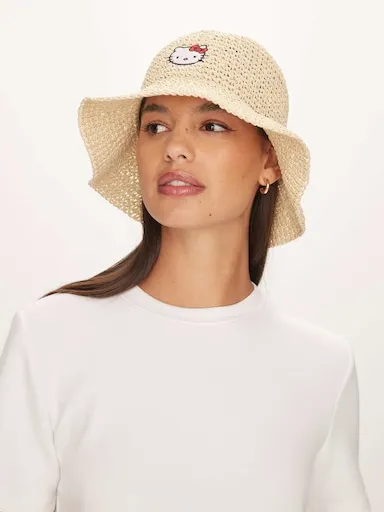 Hello Kitty Woven Bucket Hat