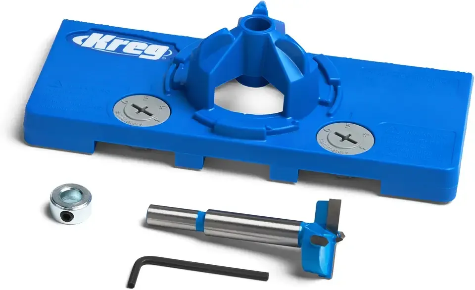 Kreg Concealed Hinge Jig - 35mm Cup Drilling Jig - Adjustable Cabinet Door Installation Tool - KHI-Hinge