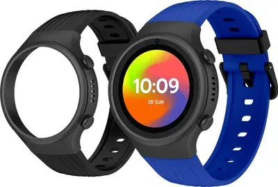 SPC Smartee 4G Junior - Kinder-Smartwatch mit GPS, Videoanrufen&Notruftaste, Dual-Armband Blau&Schwarz, Tracker-Modus und Steuerung via Smart-Clan App