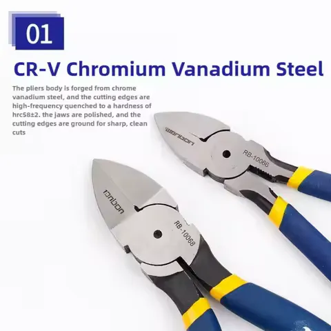 5/6 Inch Professional Cutting Pliers Wire Stripping Tool Side Cutter Cable Burrs Nipper Electricians DIY Repair Hand Tools