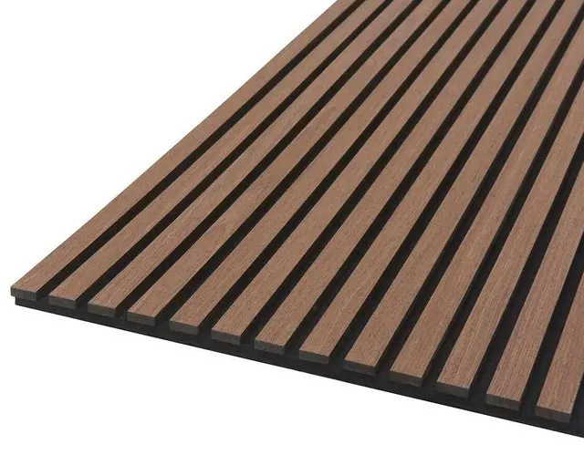 Pannello decorativo fonoassorbente Decor Walnut FIBROTECH nero e noce L 244 x L 52 cm, Sp 12 mm