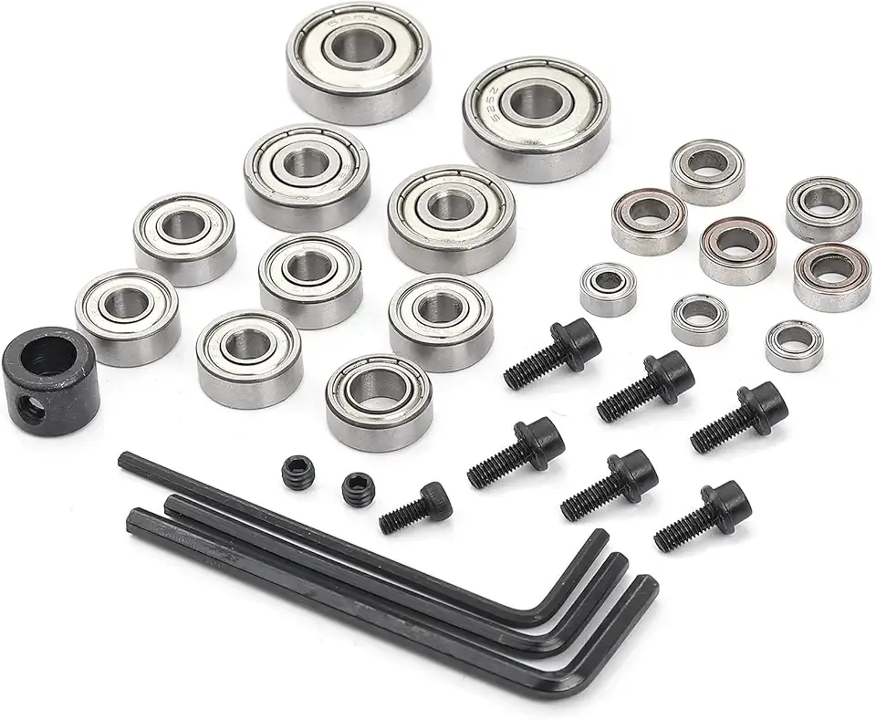 24 Pieces Router Bit Bearing Replacement Set KA-001 (for: 12B 12P 15M 15Plus 24A 24X(B) 35B 40A 70A)