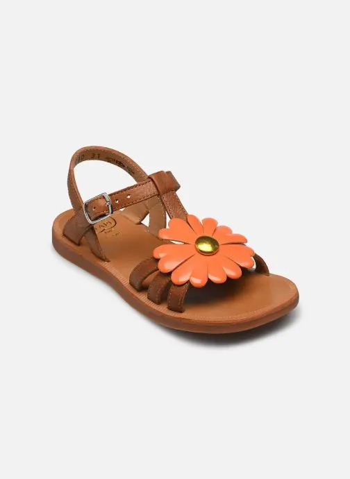 Sandalen Plagette Big Flo meisjes bruin
