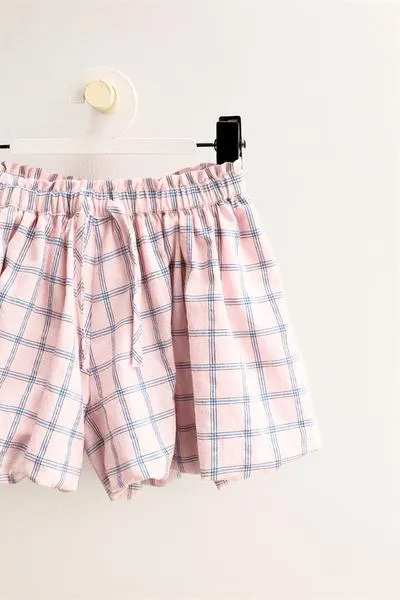 ZARA TIMELESS - CHECKED BALLOON BERMUDA SHORTS
