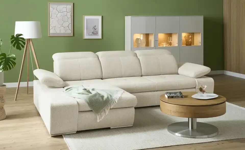 switch Ecksofa aus Mikrofaser Avilla BHT 285|86|187 cm, Webstoff meliert