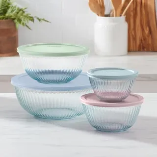 Pyrex 8-piece Glass Mixing Bowls with Lids