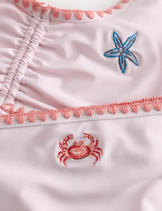 2 Piece Shell Patch Cap Sleeve Bikini (6-16 Yrs)