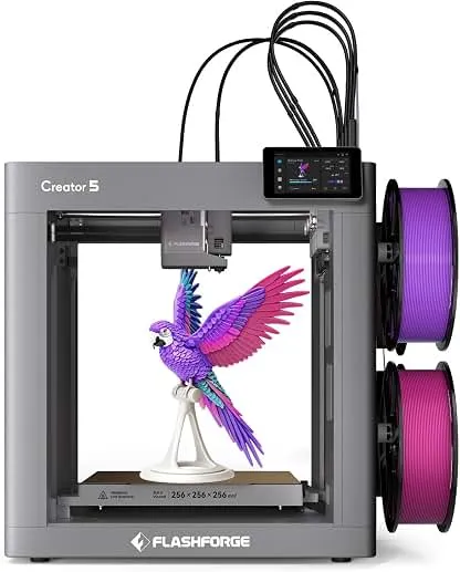 FLASHFORGE Creator 5 4-Toolhead Changer 3D Printer,…