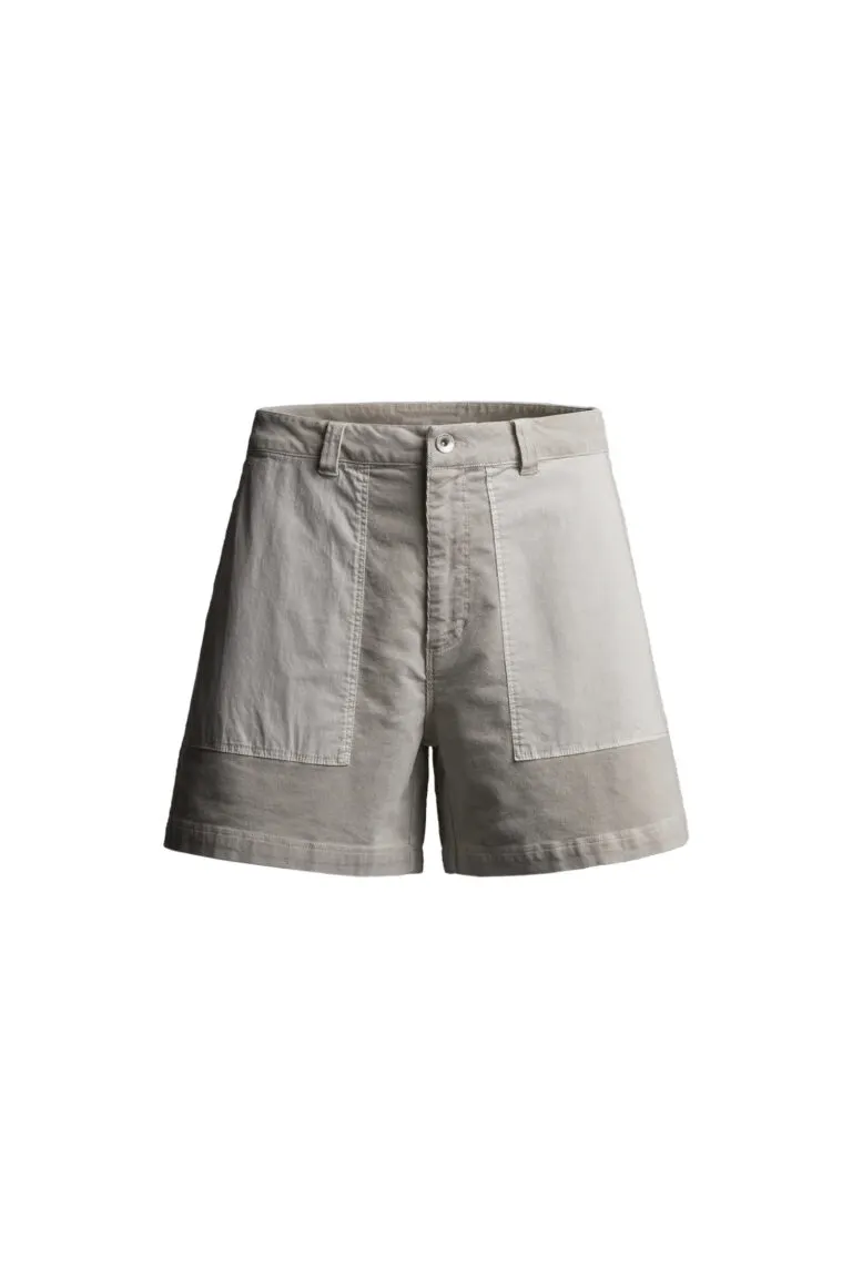 Bay Blocked Corduroy Shorts - Beige