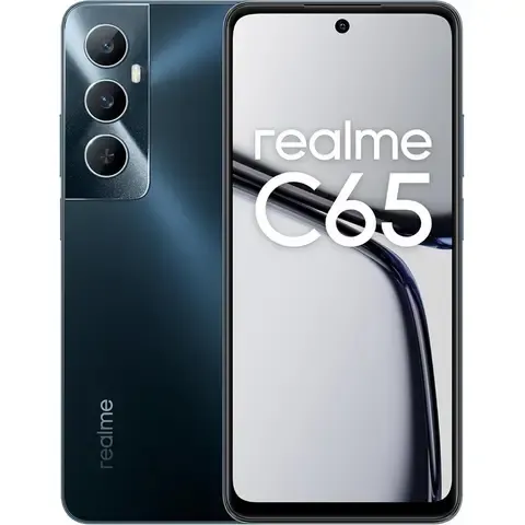 Smartphone Realme C65 256GB ROM 16GB RAM NFC 45W Carga Rápida Negro Estelar